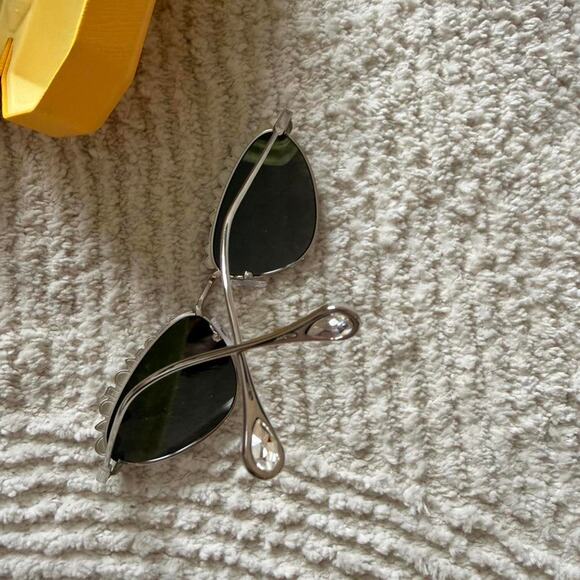 Swarovski silver sunglasses with rhinestones